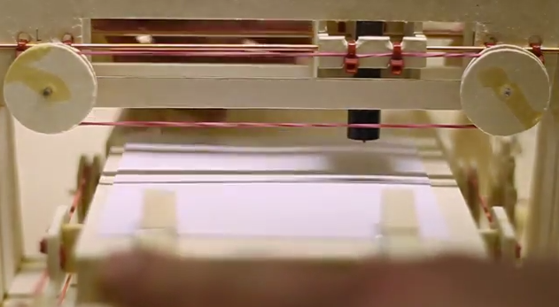 Plotter made out of cardboard.